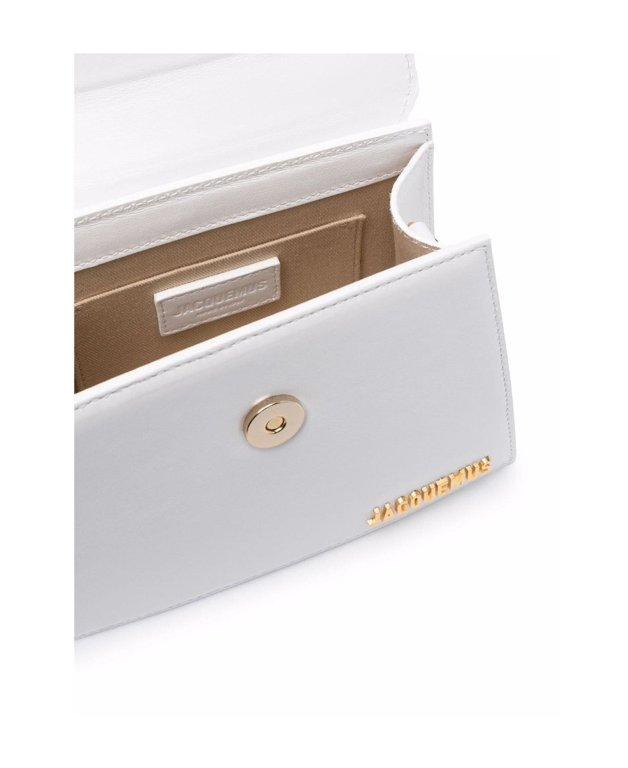 Shop Jacquemus Logo Shoulder Bag In White