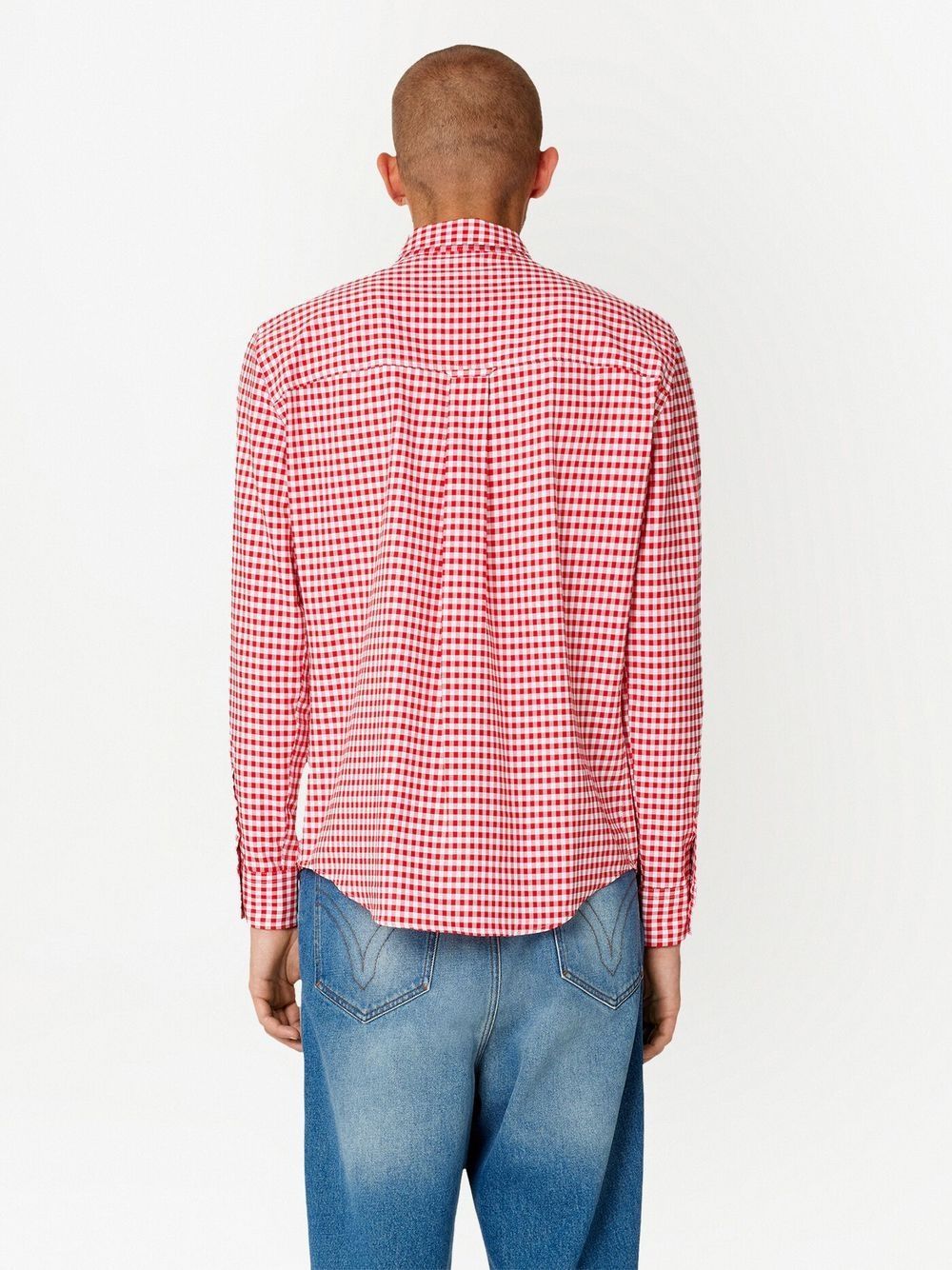 Ami Alexandre Mattiussi Ami De Coeur Gingham Check Shirt In Pink