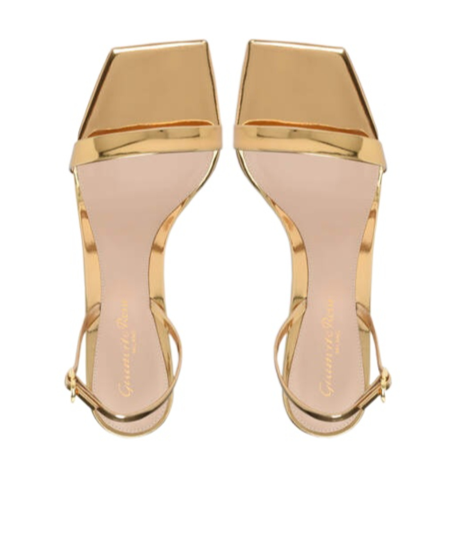 Gianvito Rossi 95mm Metallic Slingback Sandals In Gold