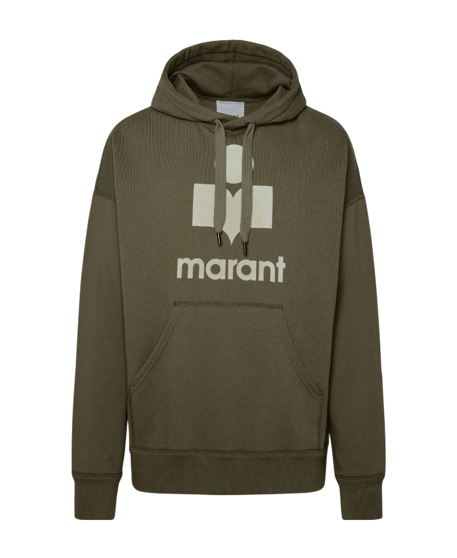 Isabel Marant Sweater Hooded Kangaroo Pocket In Green