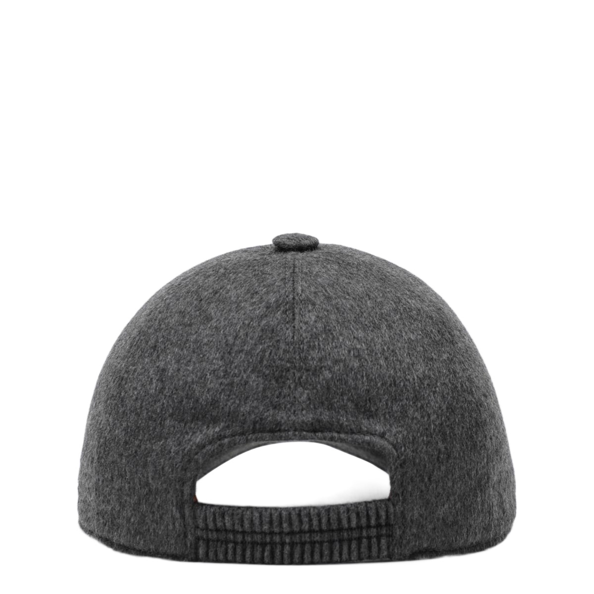 Zegna Cashmere Baseball Cap Embroidered Detail In Gray