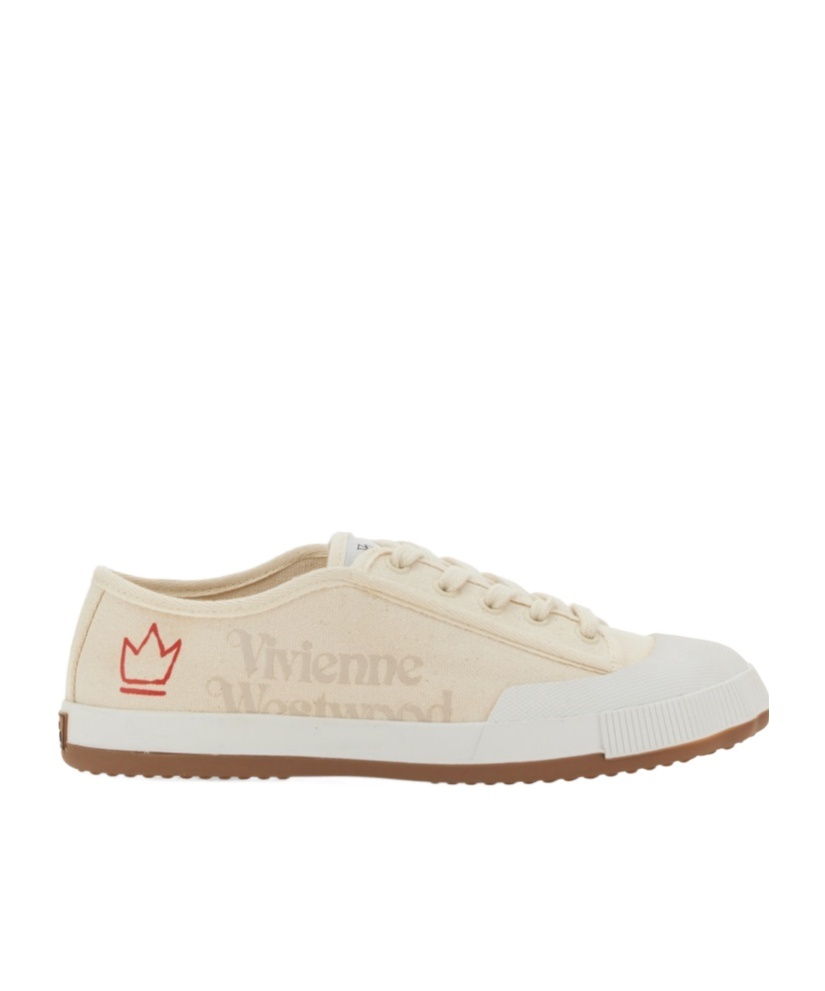Vivienne Westwood Logo-print Low-top Sneakers In Nude