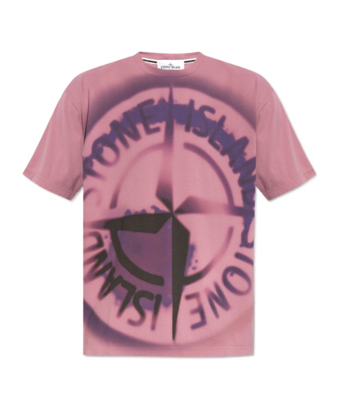 Stone Island Logo-print Cotton T-shirt In Multi