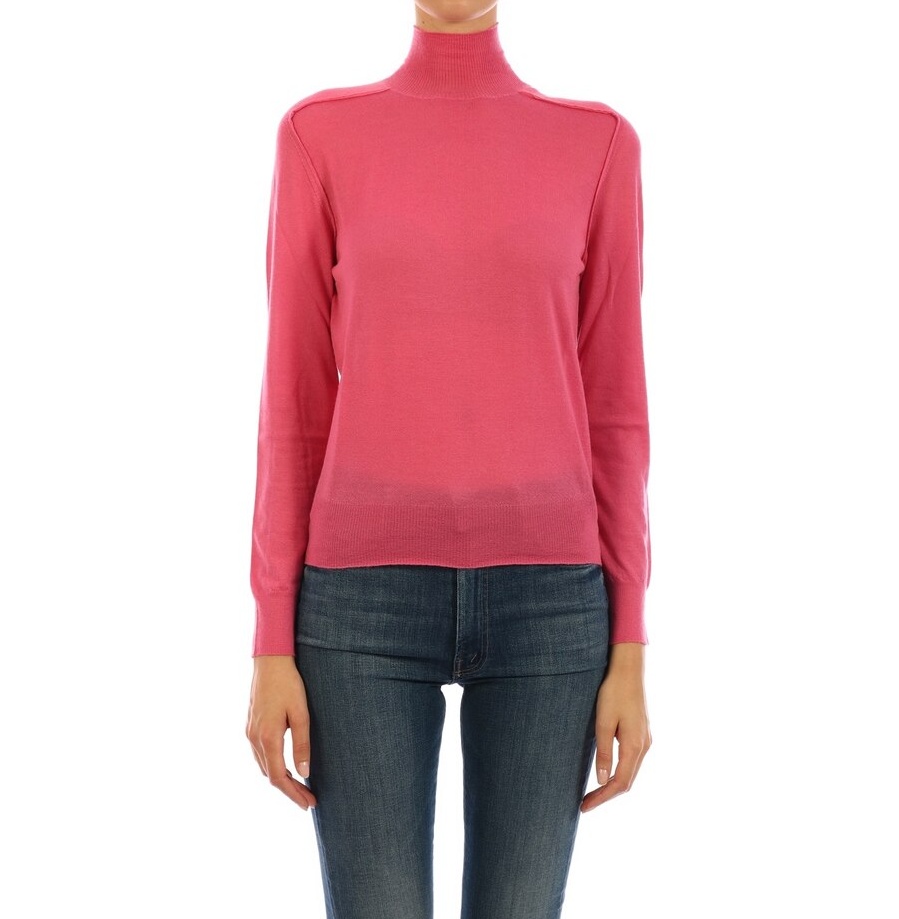 Bottega Veneta High-neck Cashmere Sweater In Pink