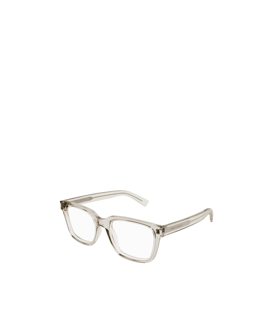 Saint Laurent Transparent Rectangle-frame Glasses In White