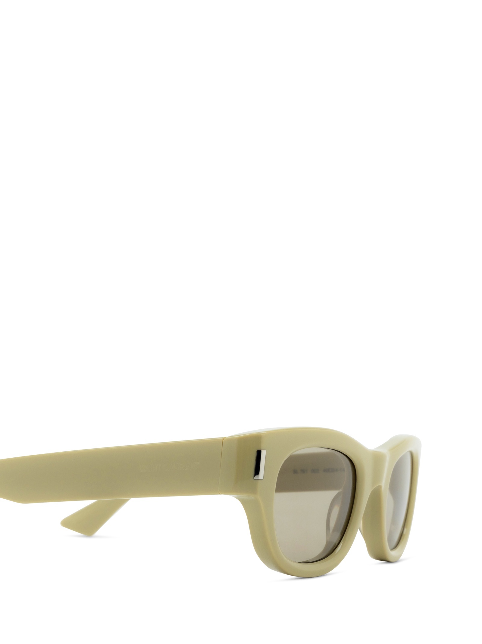 Saint Laurent Logo Sunglasses In Nude