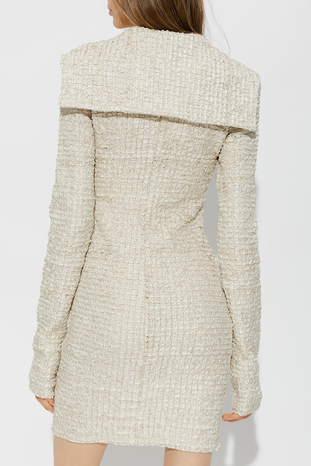 Nanushka Dribbled Ribbon Minidress In White