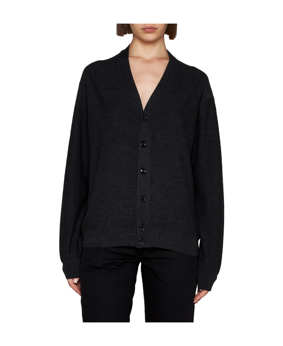 Lemaire Relaxed Twisted Cardigan S In Gray
