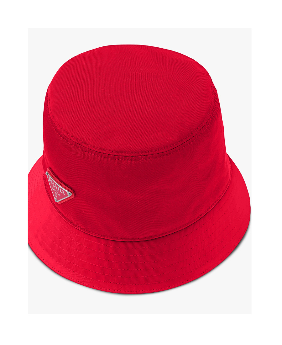 Prada Reversible Nylon Hat In Red