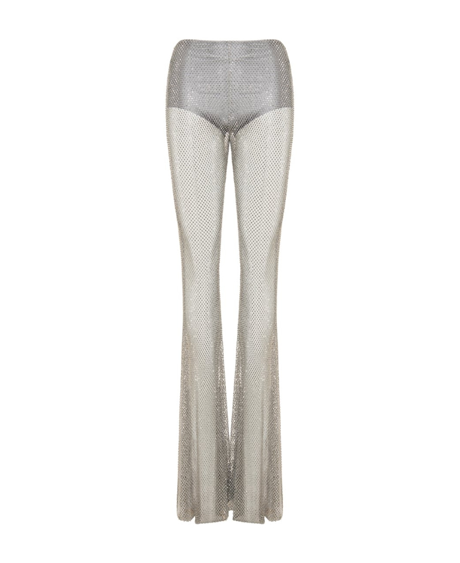 Giuseppe Di Morabito Crystal Flared Pants In Gray