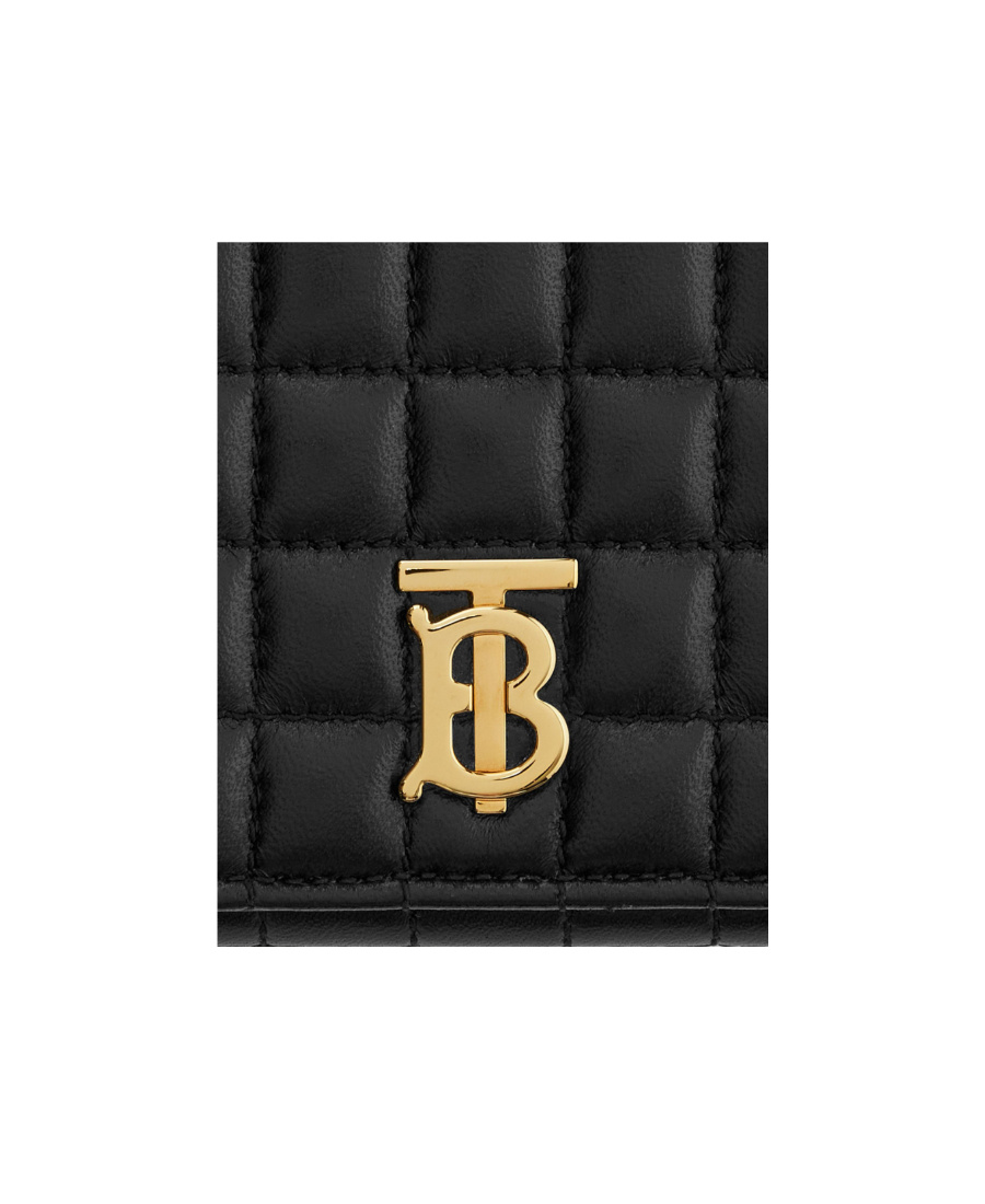 Burberry Lola Quilted Leather Wallet In Black