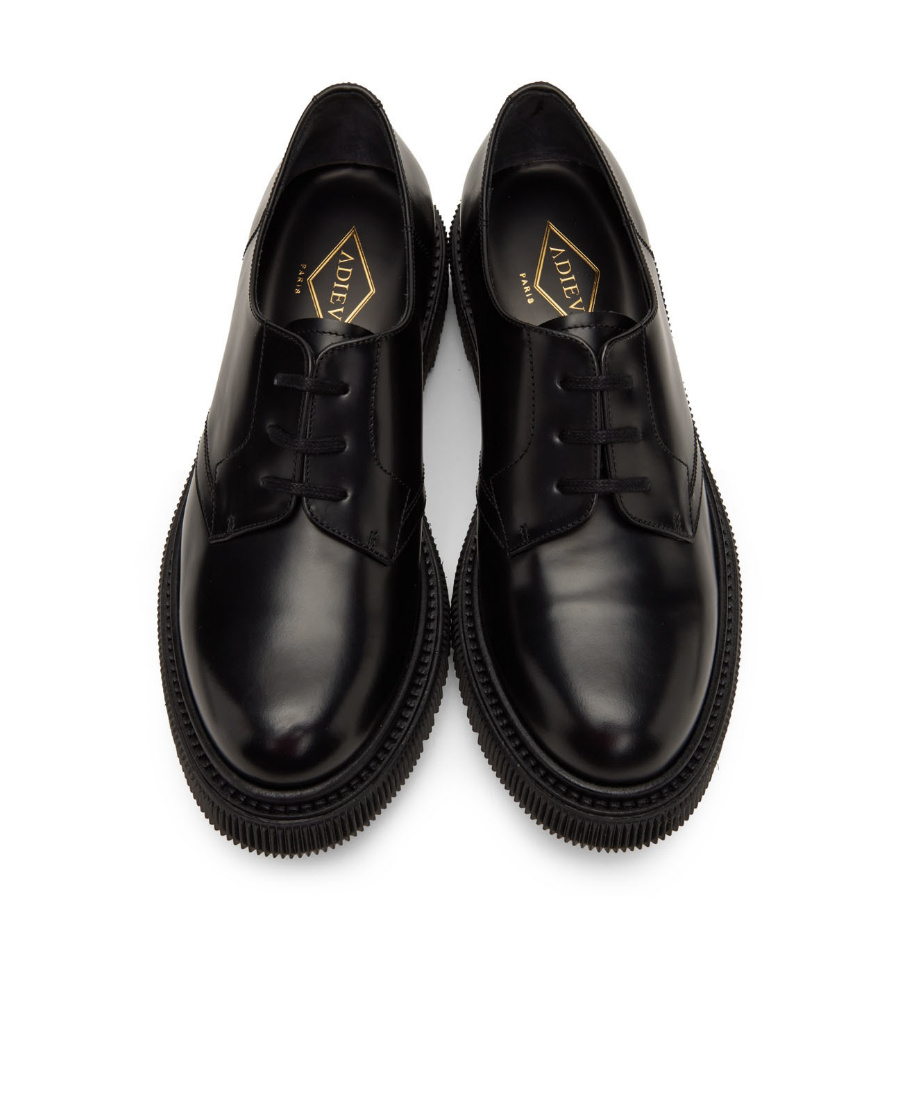 Adieu Round Head Business Casual Shoes In Black