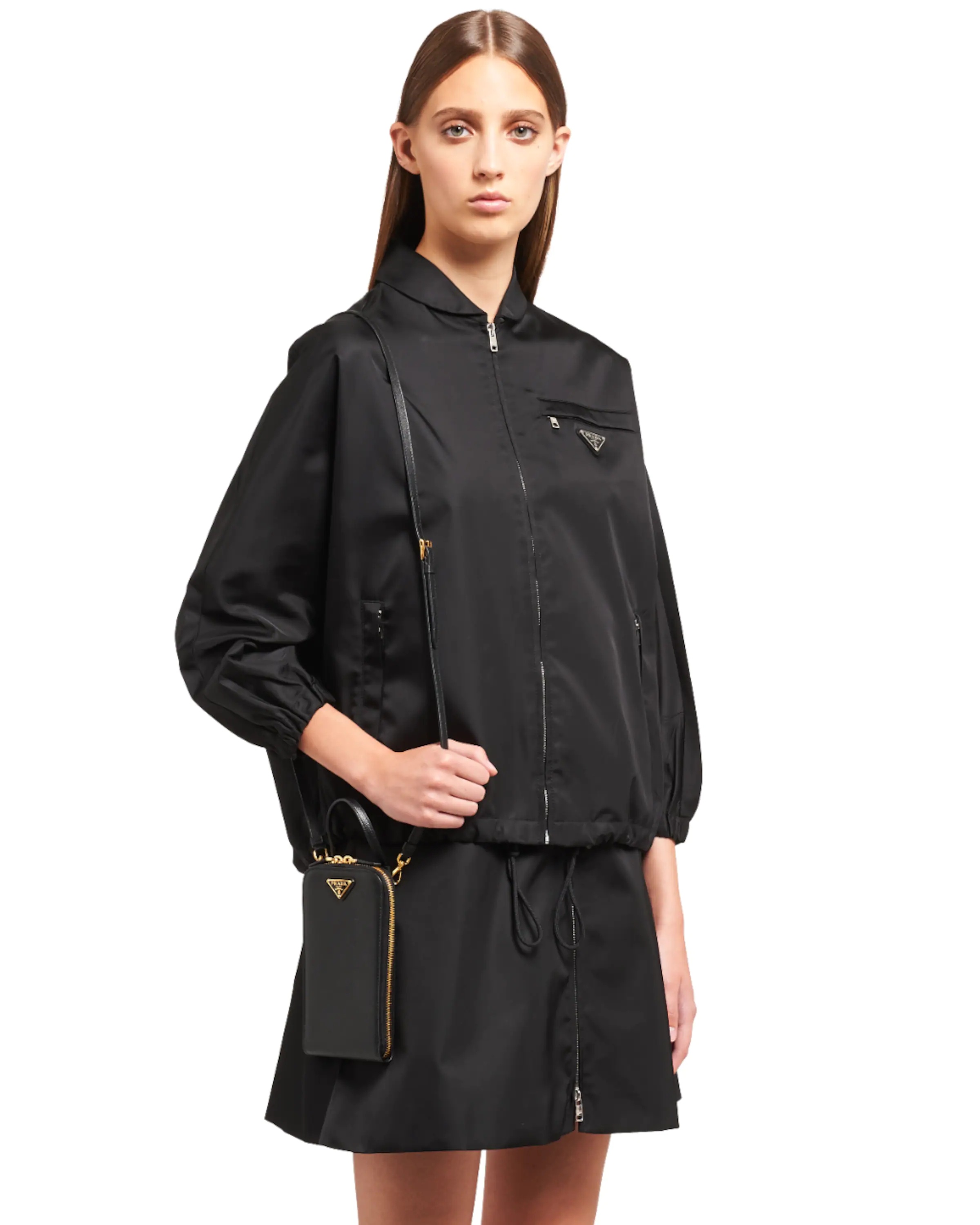 Prada Saffiano Leather Mini Bag In Black