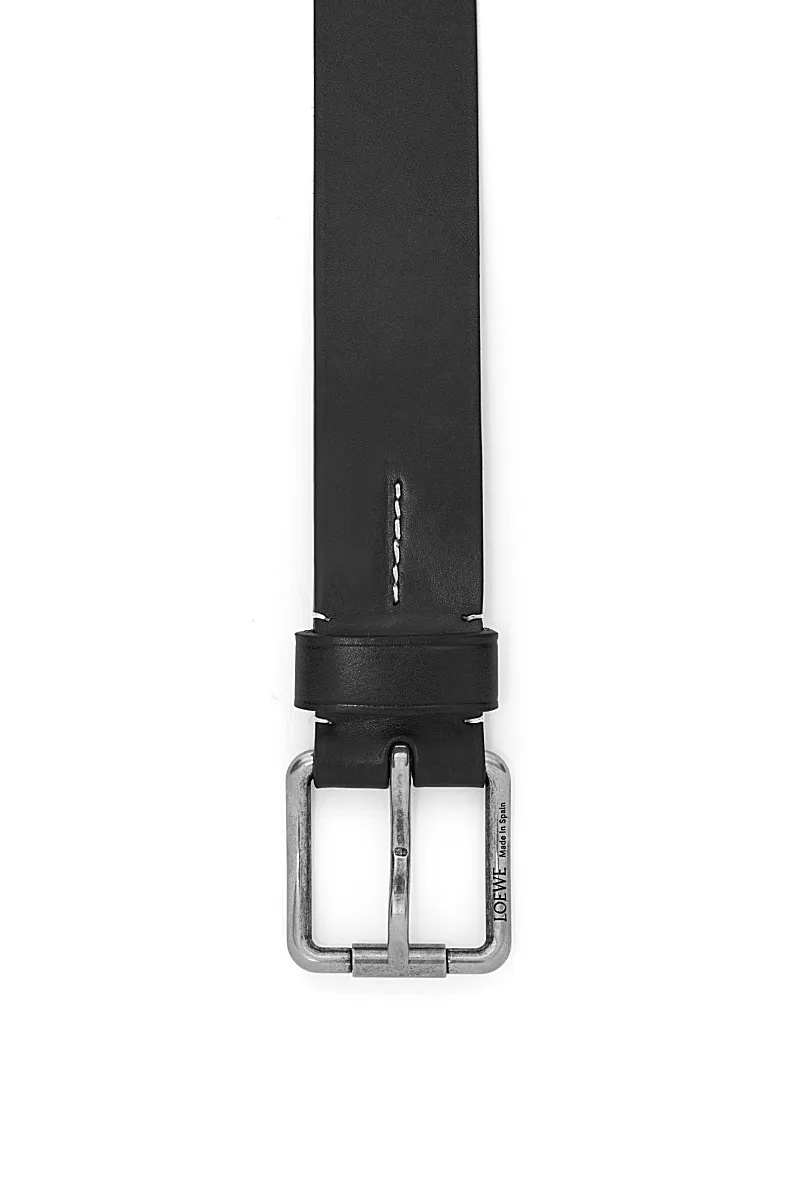 Loewe Roller Curve Belt In Supple Grained Calfskin In Black