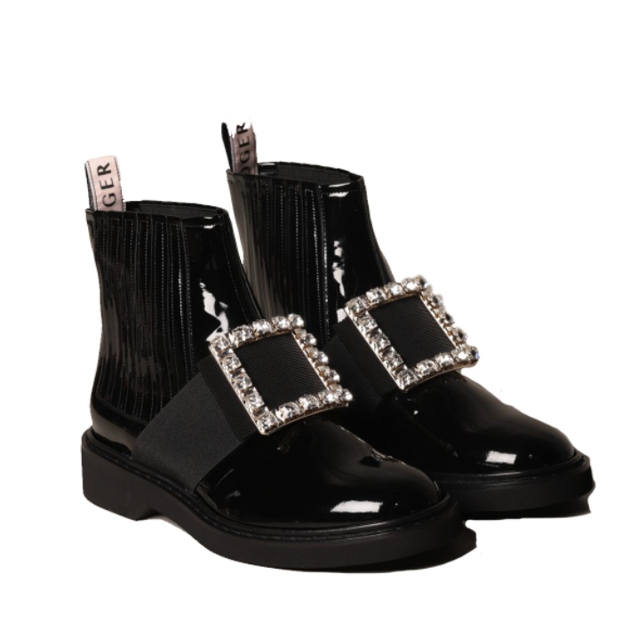 Roger Vivier Woman Ankle Boots Black Size 7.5 Leather In Black