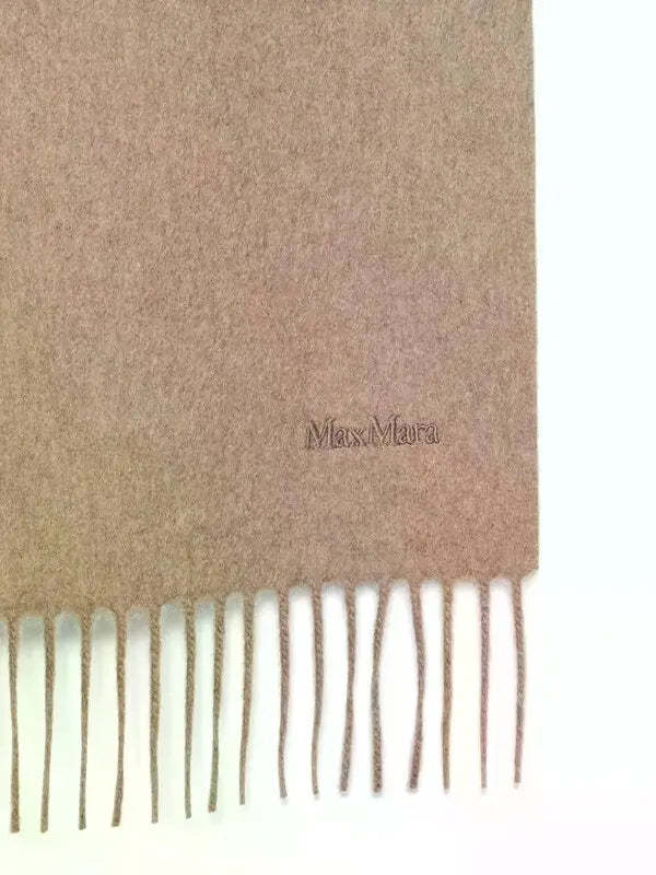 Max Mara Fringed Scarf In Brown