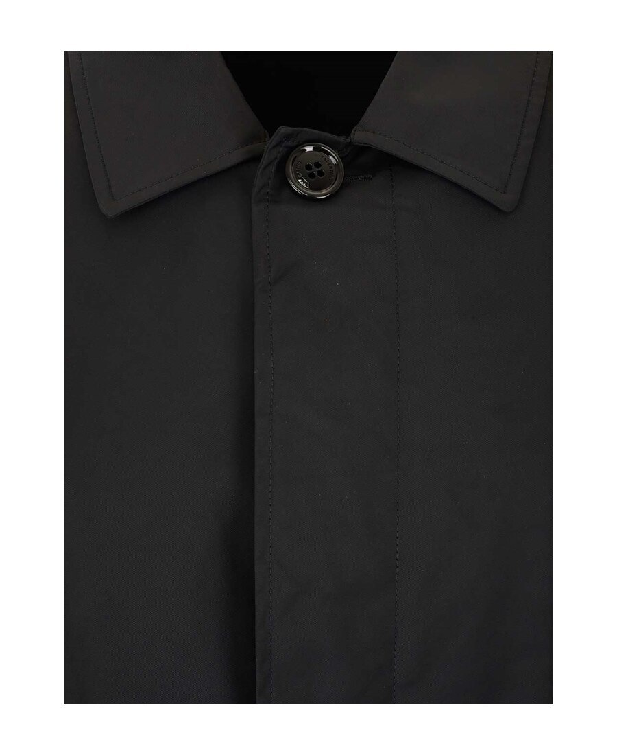 Valentino Single-breasted Mid-length Coat In Black