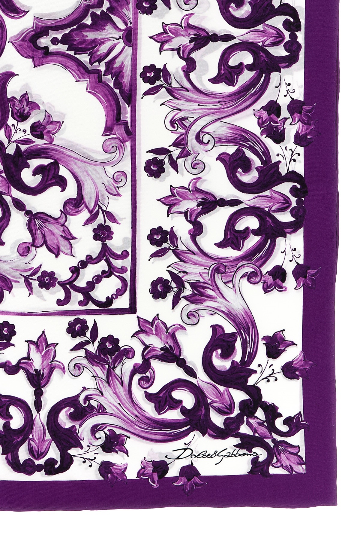 Dolce & Gabbana Maiolica Print Scarf In Multi