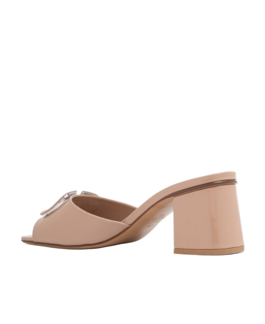 Valentino Garavani Womens Blush Vlogo 60 Patent Leather Heeled Mules In Rose Cinnamon