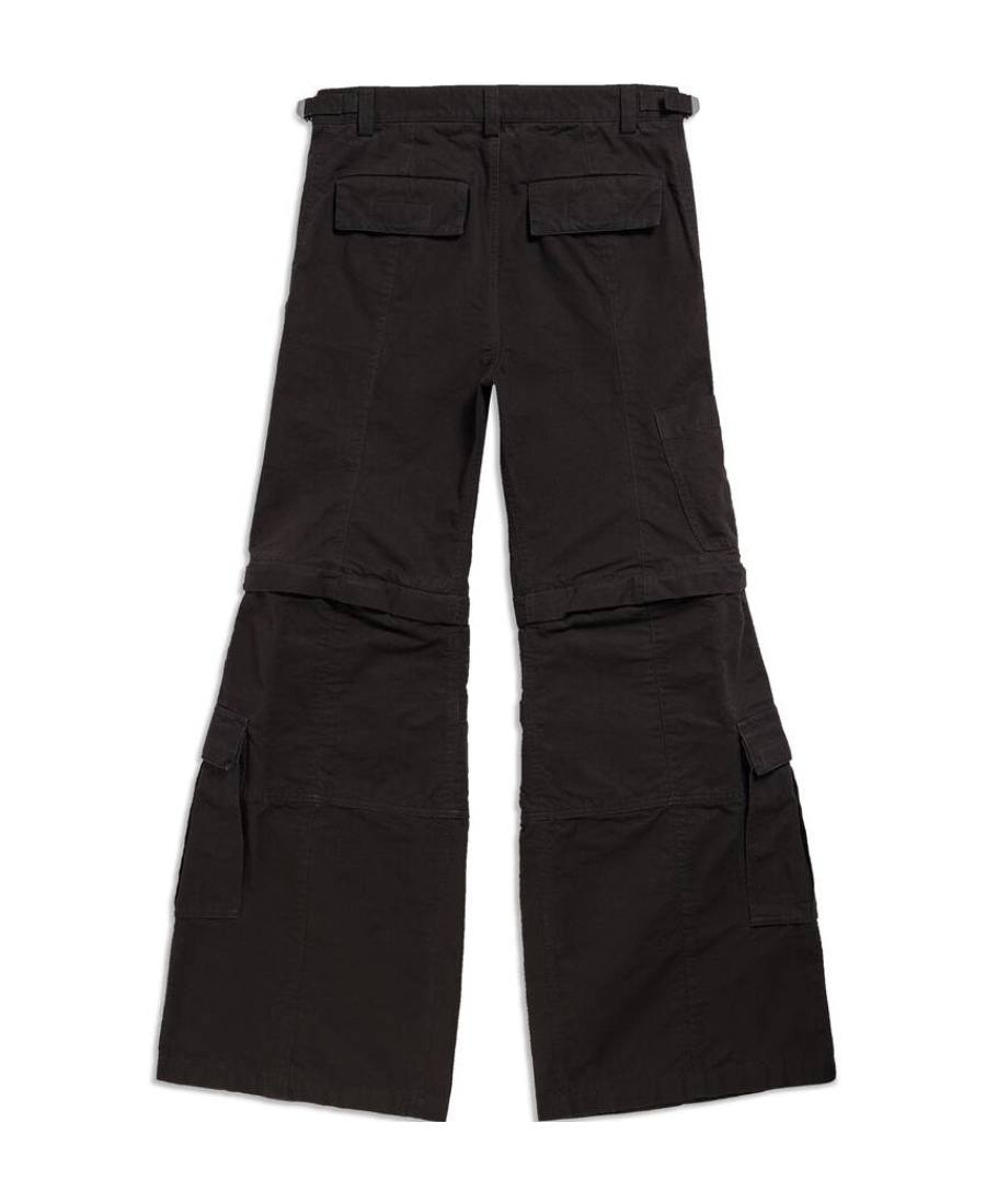 BALENCIAGA FLARED CARGO PANTS IN BLACK