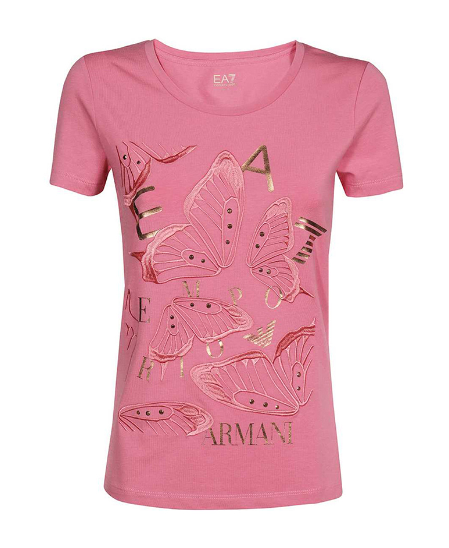 EA7 T-SHIRT WITH ROUND NECK AND SHORT SLEEVES 