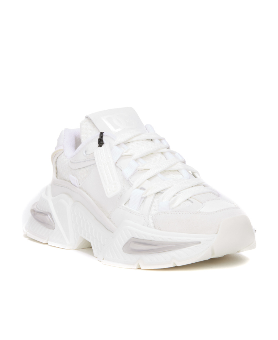 Dolce & Gabbana White Mixed-material Airmaster Sneakers In White