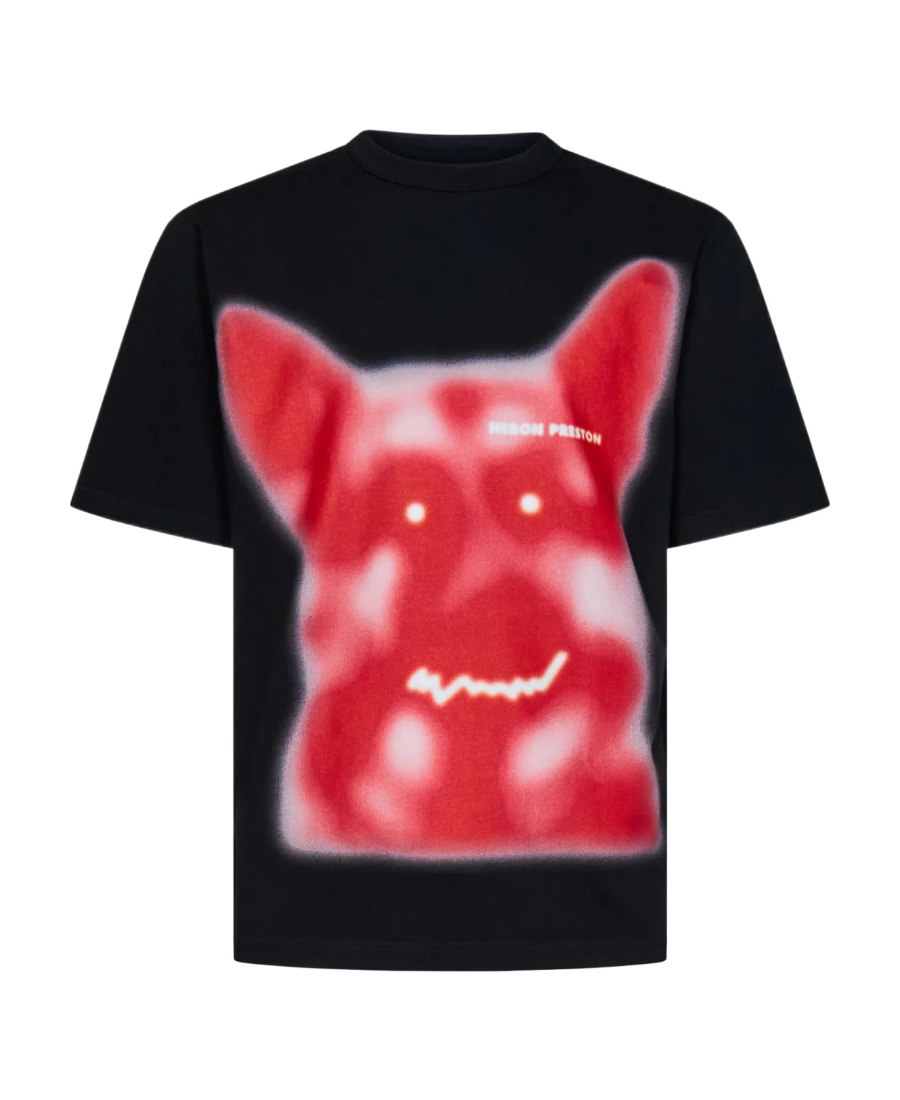 Heron Preston Beware Of Dog Printed T-shirt In Black