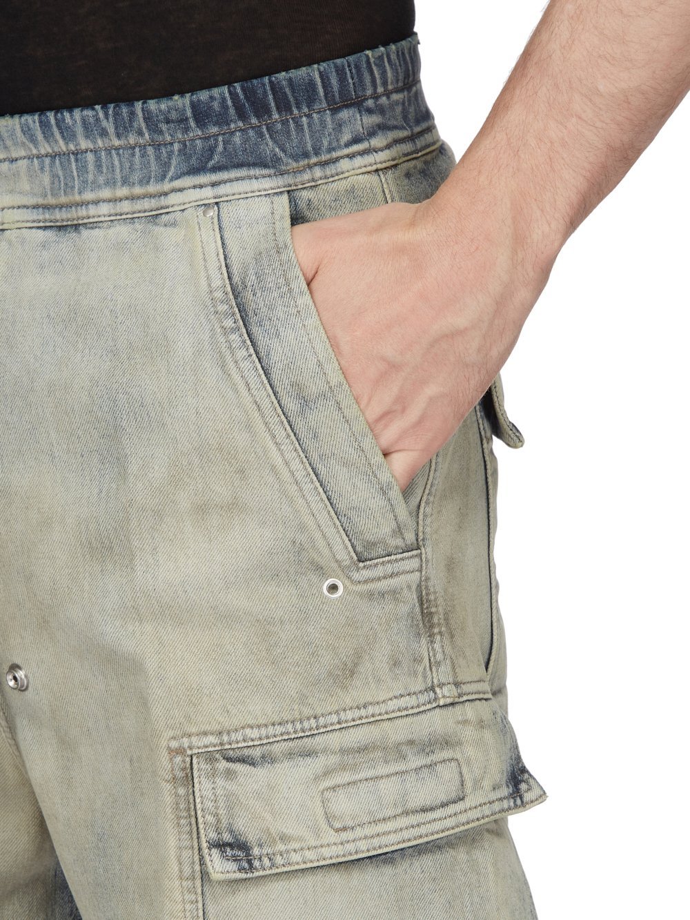 Rick Owens Drkshdw Double Cargo Jumbo Belas Wide-leg Jeans In Blue