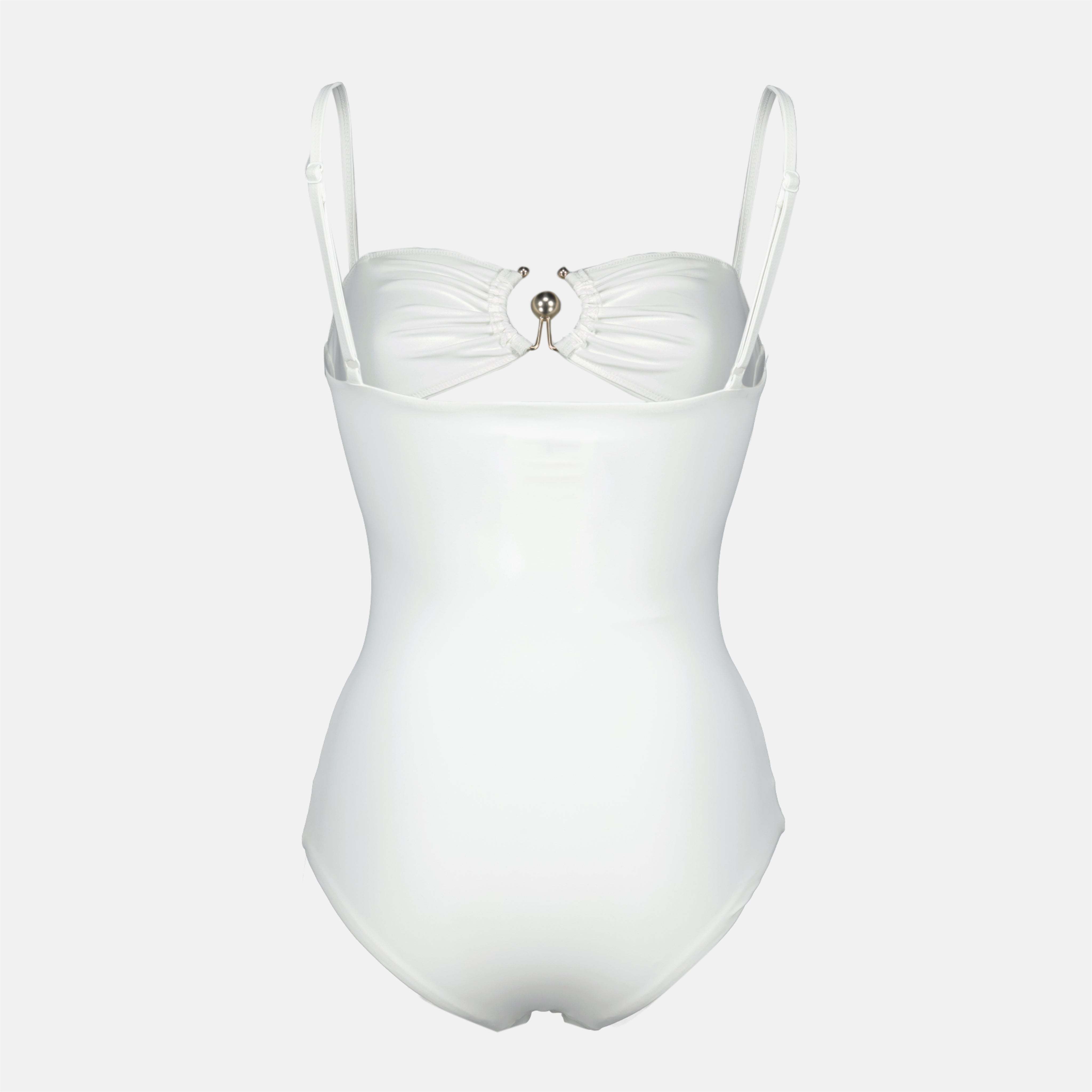 Christopher Esber Orbit Cutout One Piece Swimsuit In White