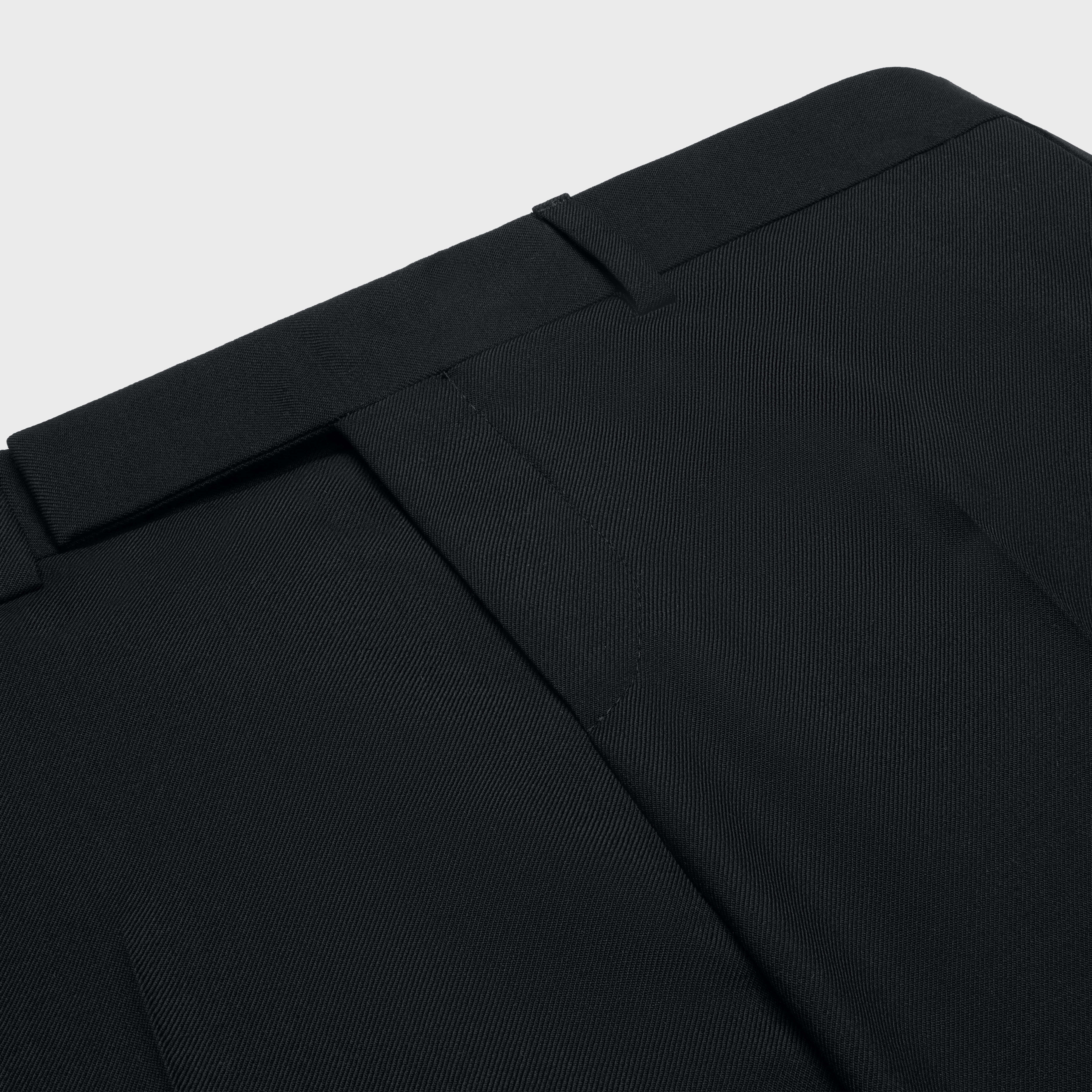 Celine Low-waisted Wool Casual Trousers In Black