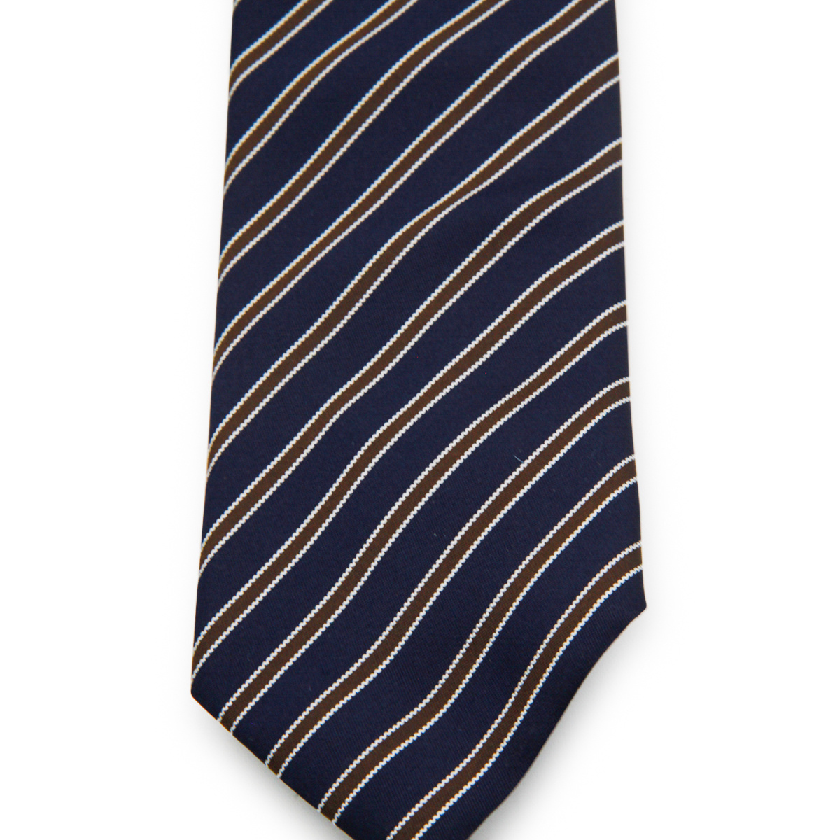 Zegna Diagonal Striped Tie Pointed Shape In Burgundy