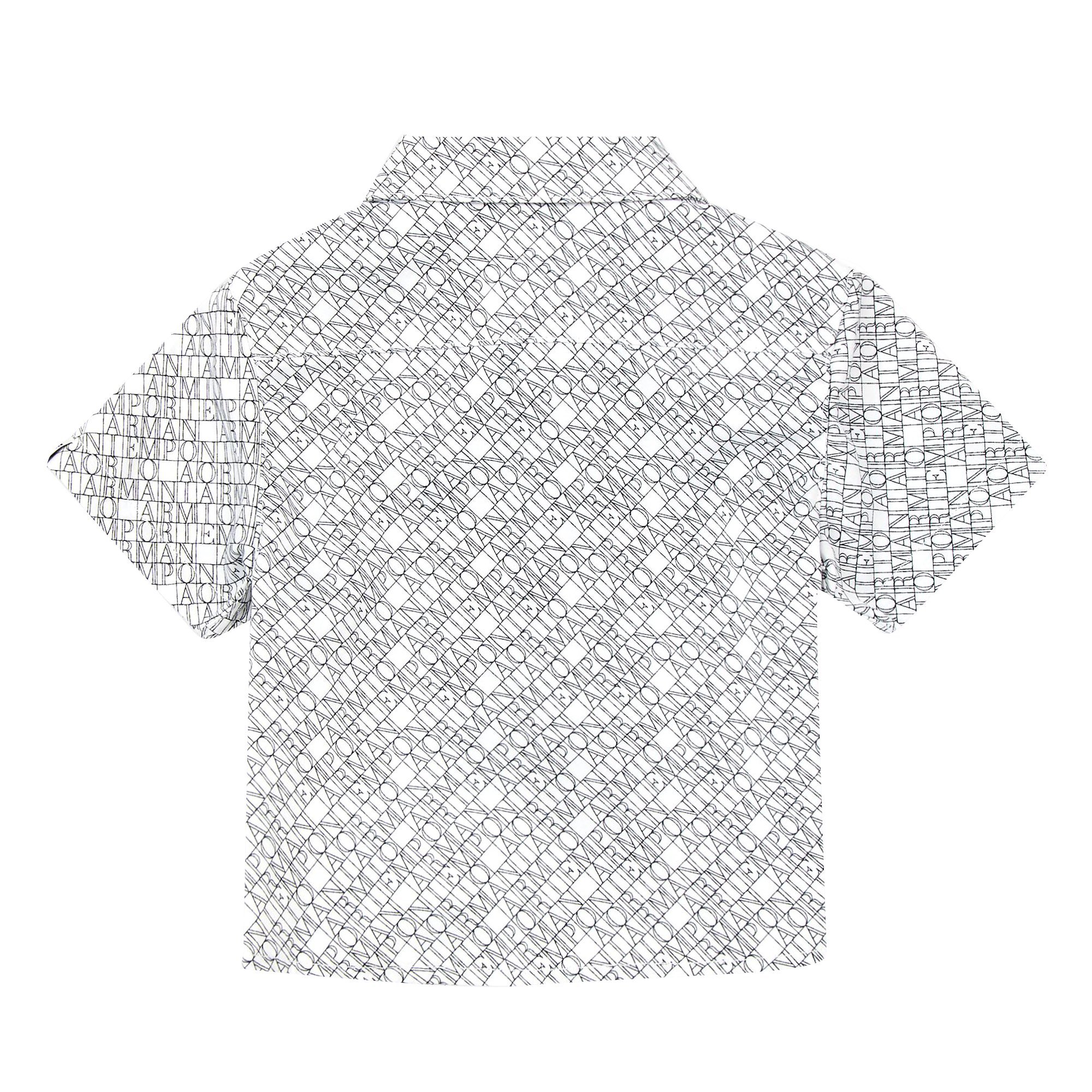 Emporio Armani Logo Printed Shirt In White