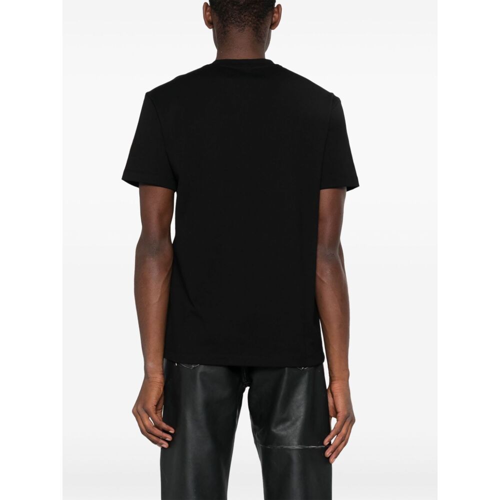 Ferragamo Salvatore  Logo Patch Crewneck T-shirt In Black