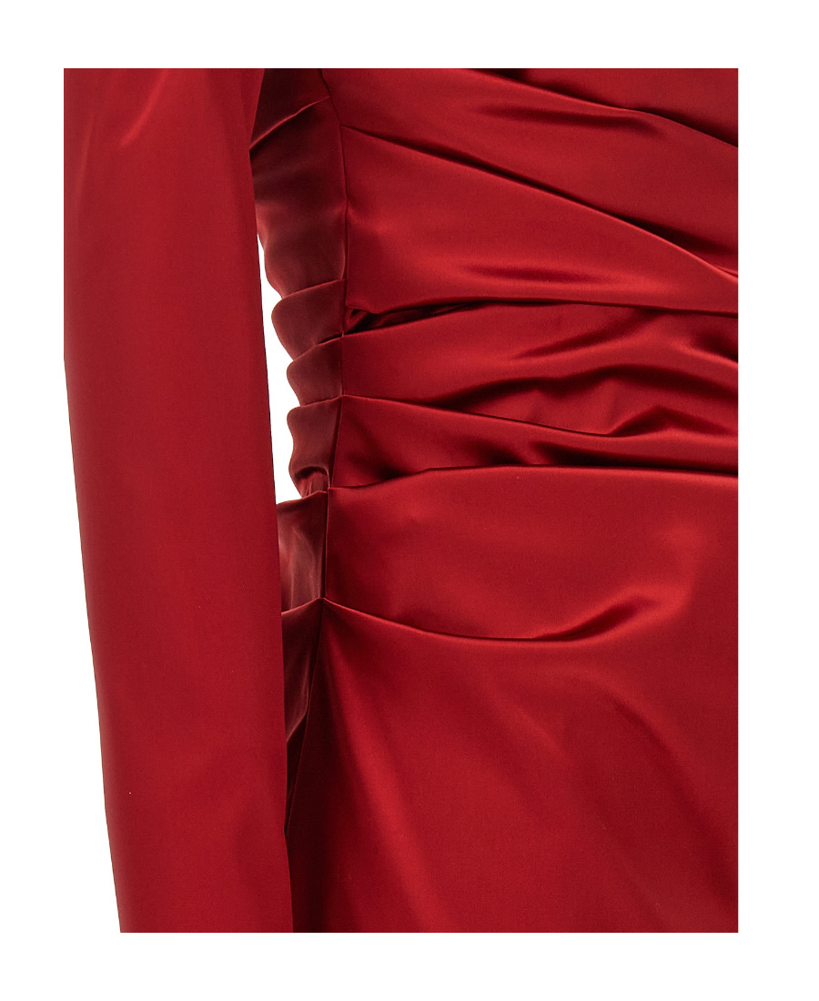Dolce & Gabbana Woman Midi Dress Red Size 6 Acetate, Polyamide, Elastane In Red