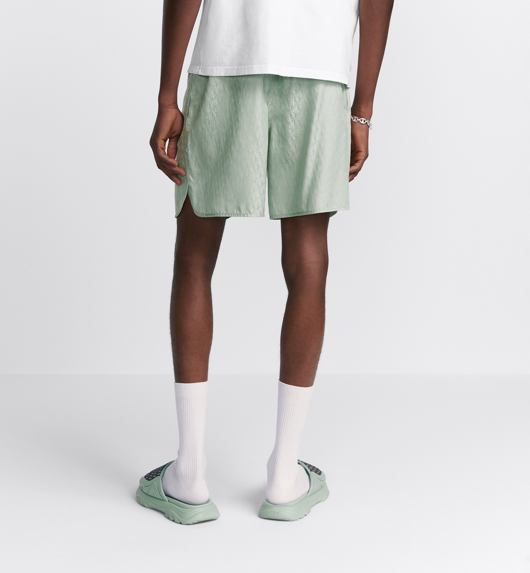 Dior Homme All-over Patterned Shorts In Gray