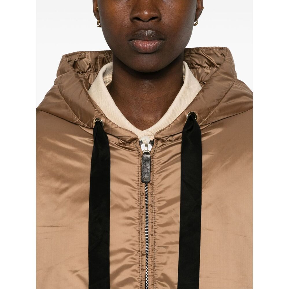 Max Mara Greenf Padded Hooded Jacket In Brown