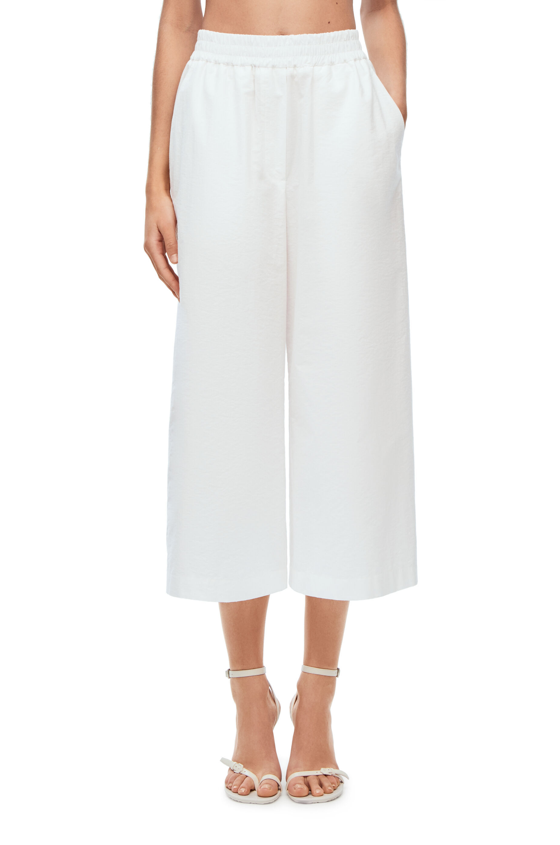 Loewe Cropped Trousers In Cotton