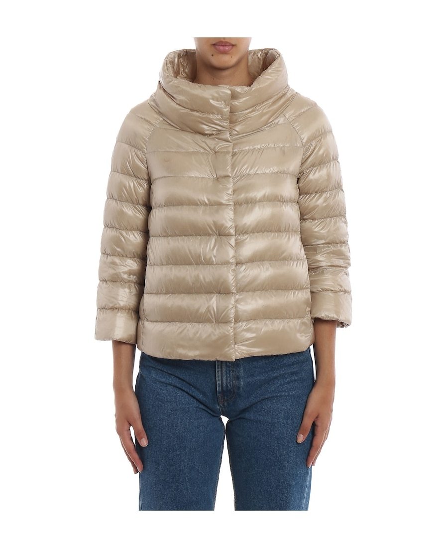 Herno Iconico Woman Puffer Cream Size 8 Polyamide In Nude