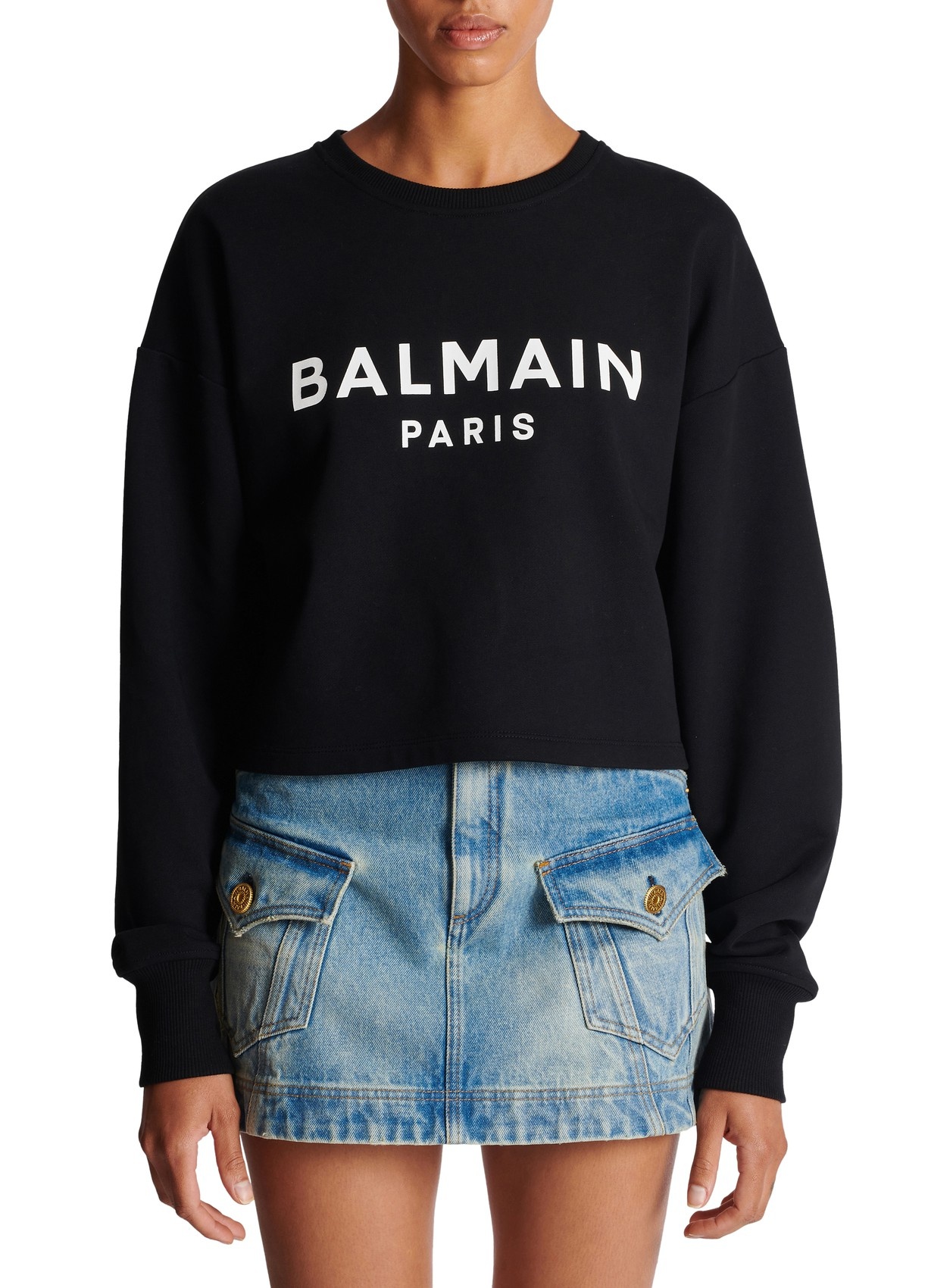 BALMAIN LOGO LONG-SLEEVED SWEATER