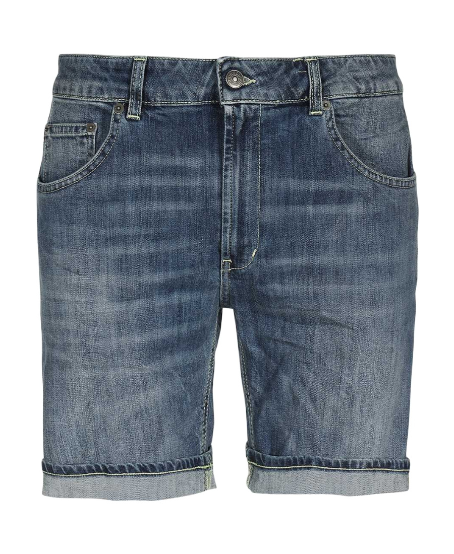 Dondup Belt Ring Denim Short Style In Blue