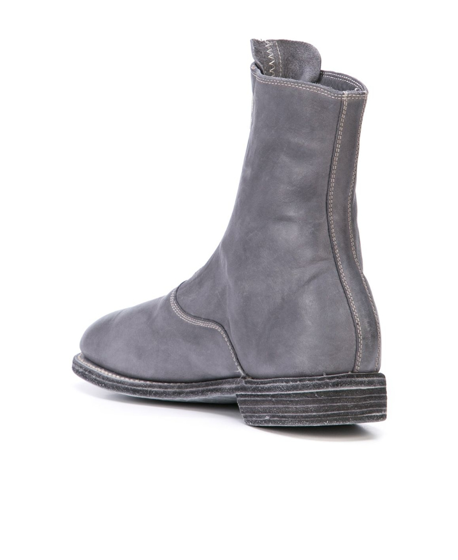 Guidi Zip Front Ankle Boots In Gray