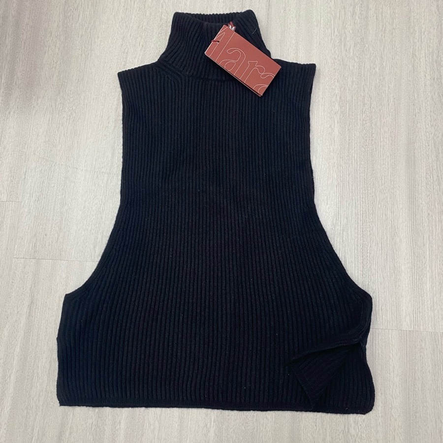 Max Mara Cashmere Blended Yarn Vest In Black