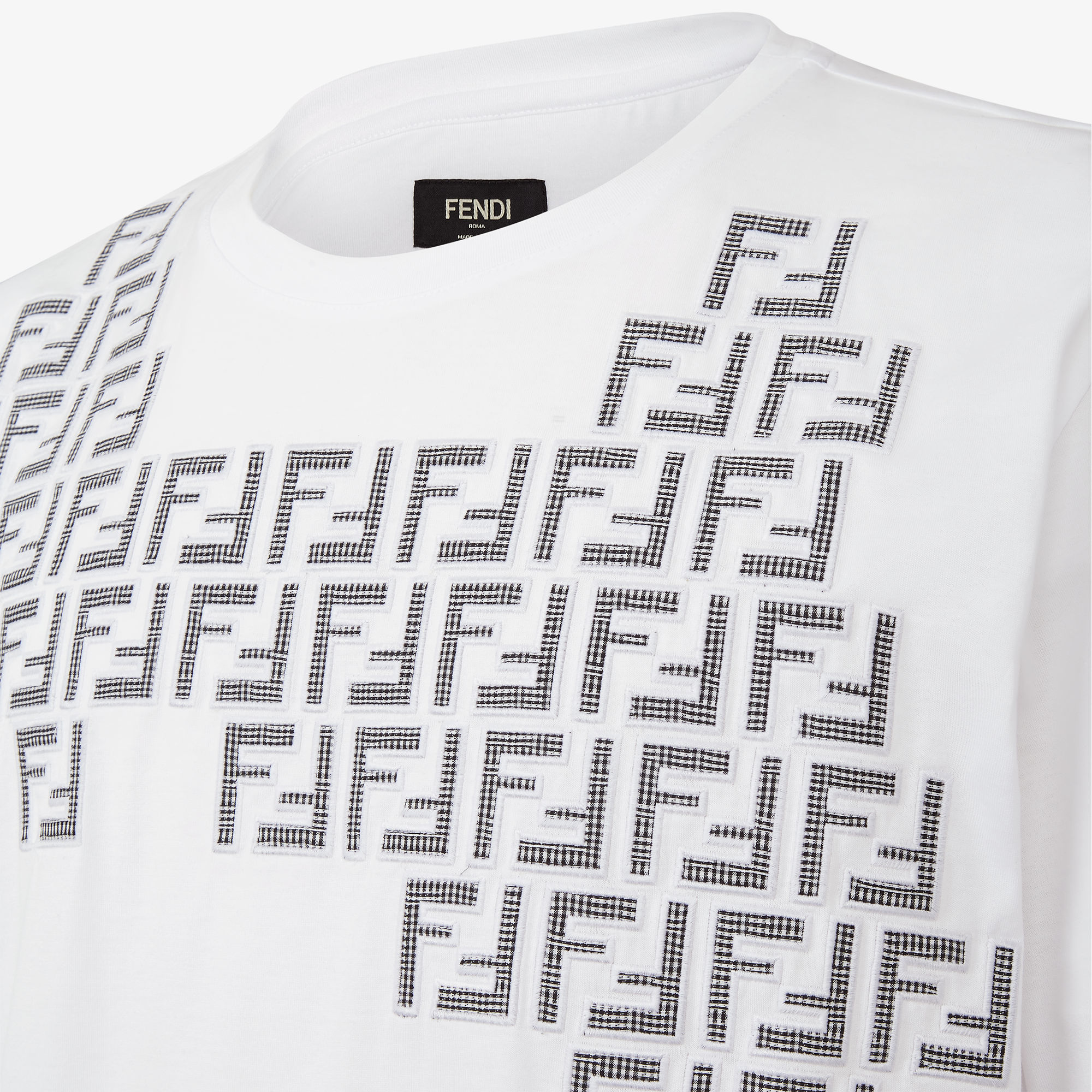 Fendi Ff Logo Crew-neck T-shirt In White