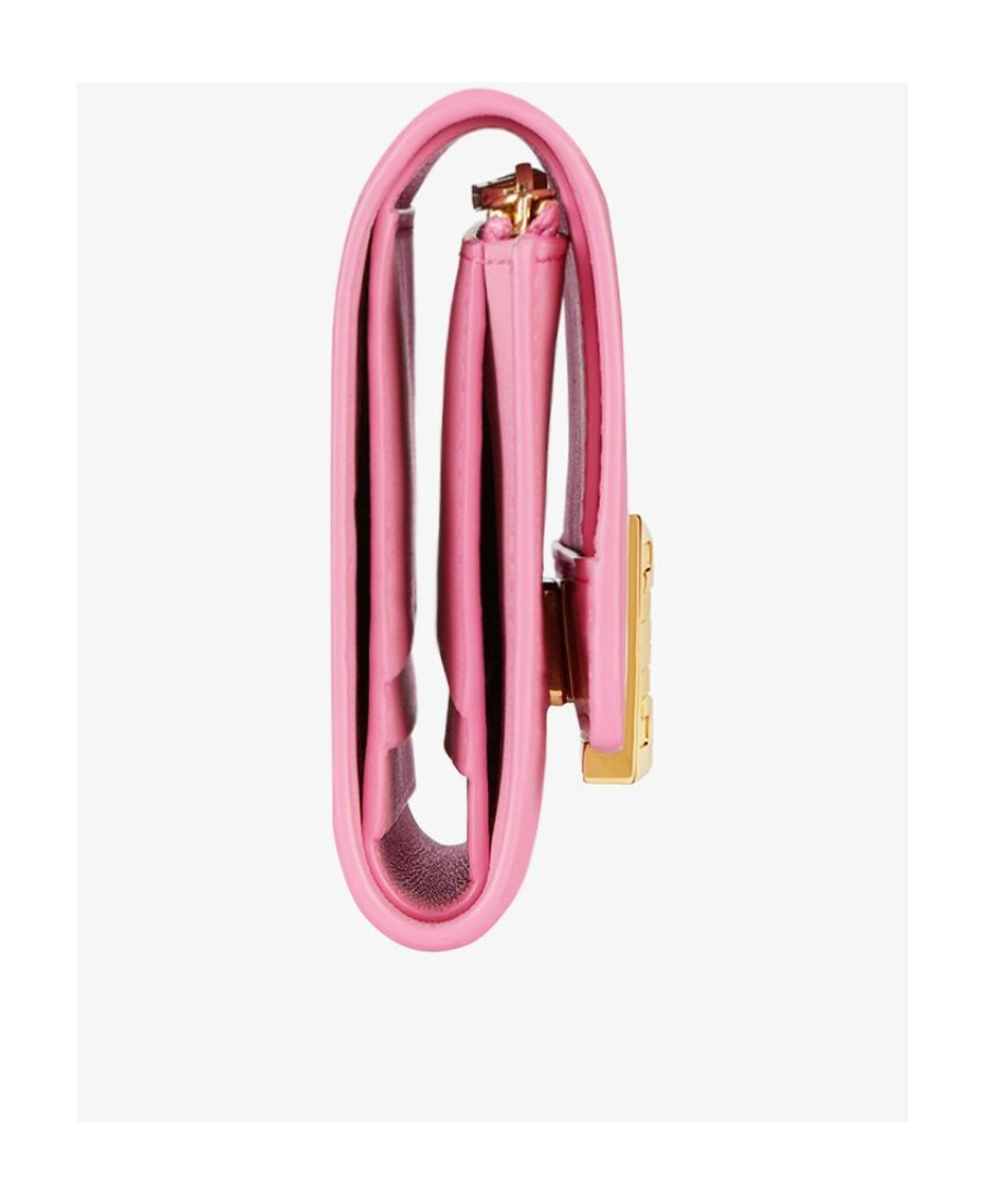Givenchy 4g-plaque Leather Wallet In Pink