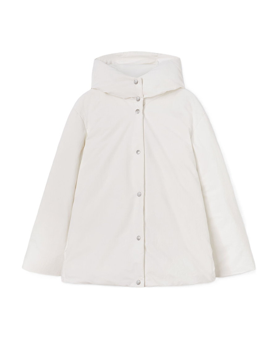 Jil Sander Plain Down-feather Puffer Jacket In White