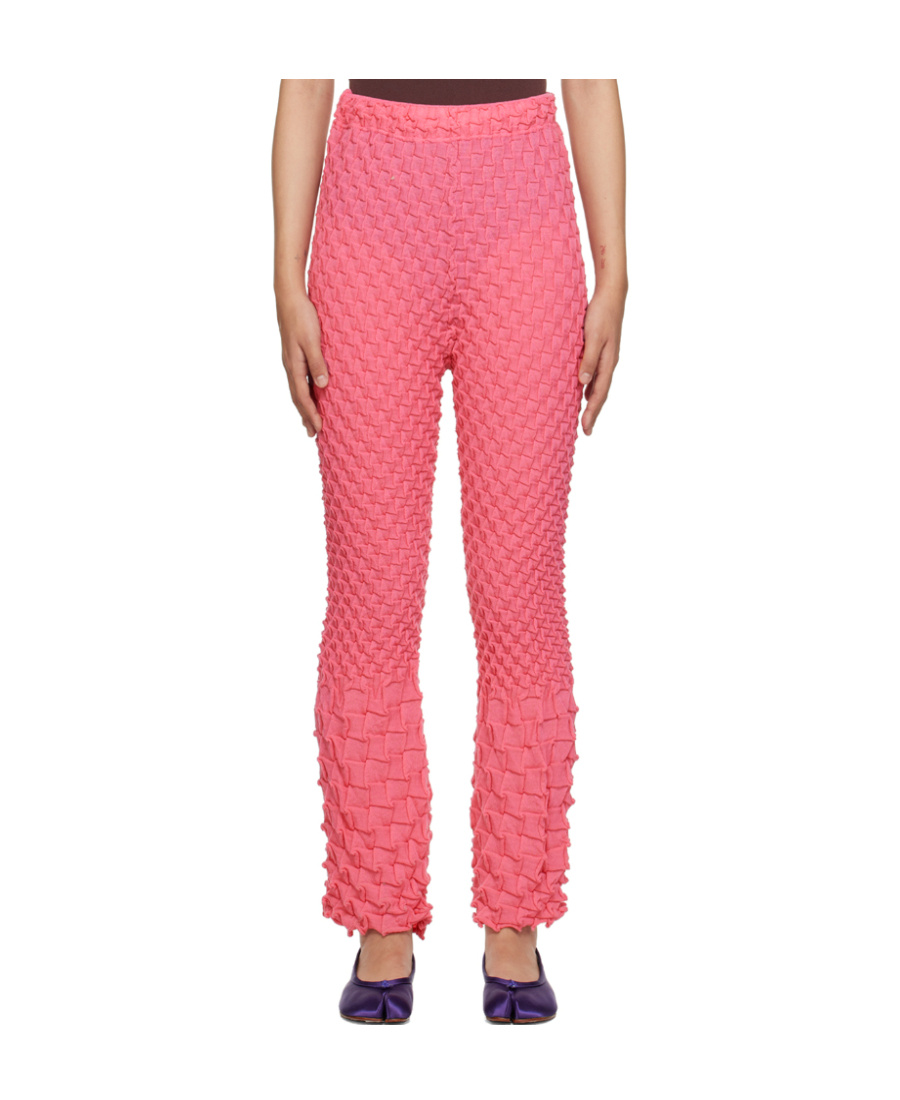 ISSEY MIYAKE SHELL KNITTED CASUAL PANTS