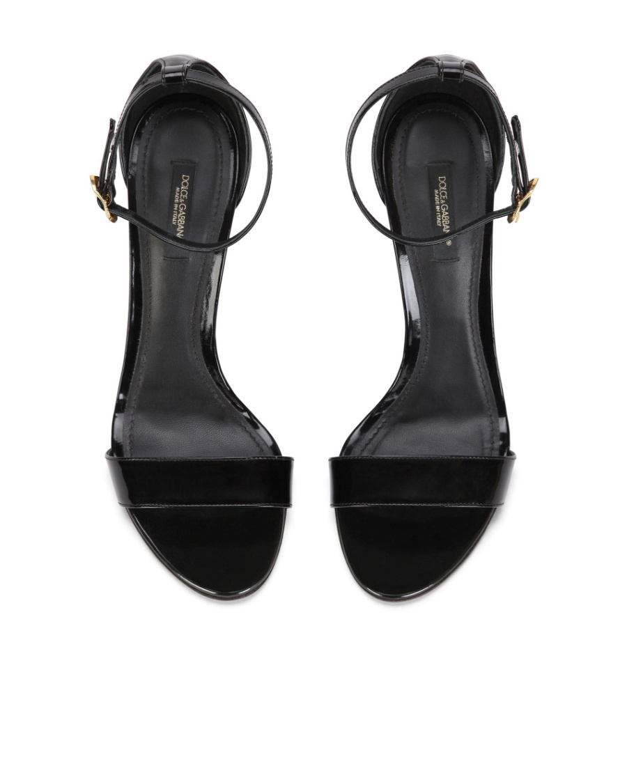DOLCE & GABBANA LOGO OPEN-TOED HIGH-HEEL SANDALS