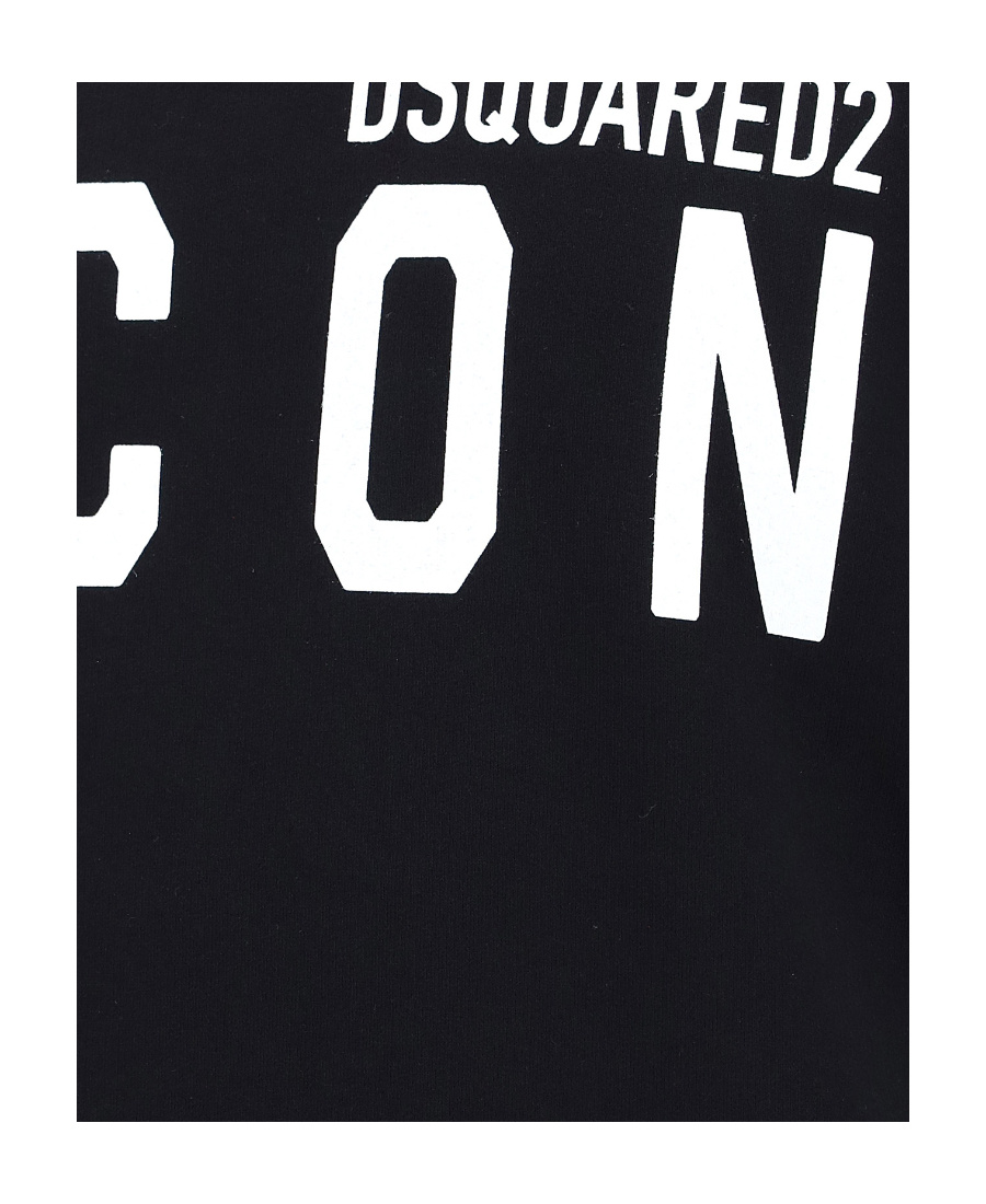 Dsquared2 Icon-print Crew Neck Sweatshirt In Black