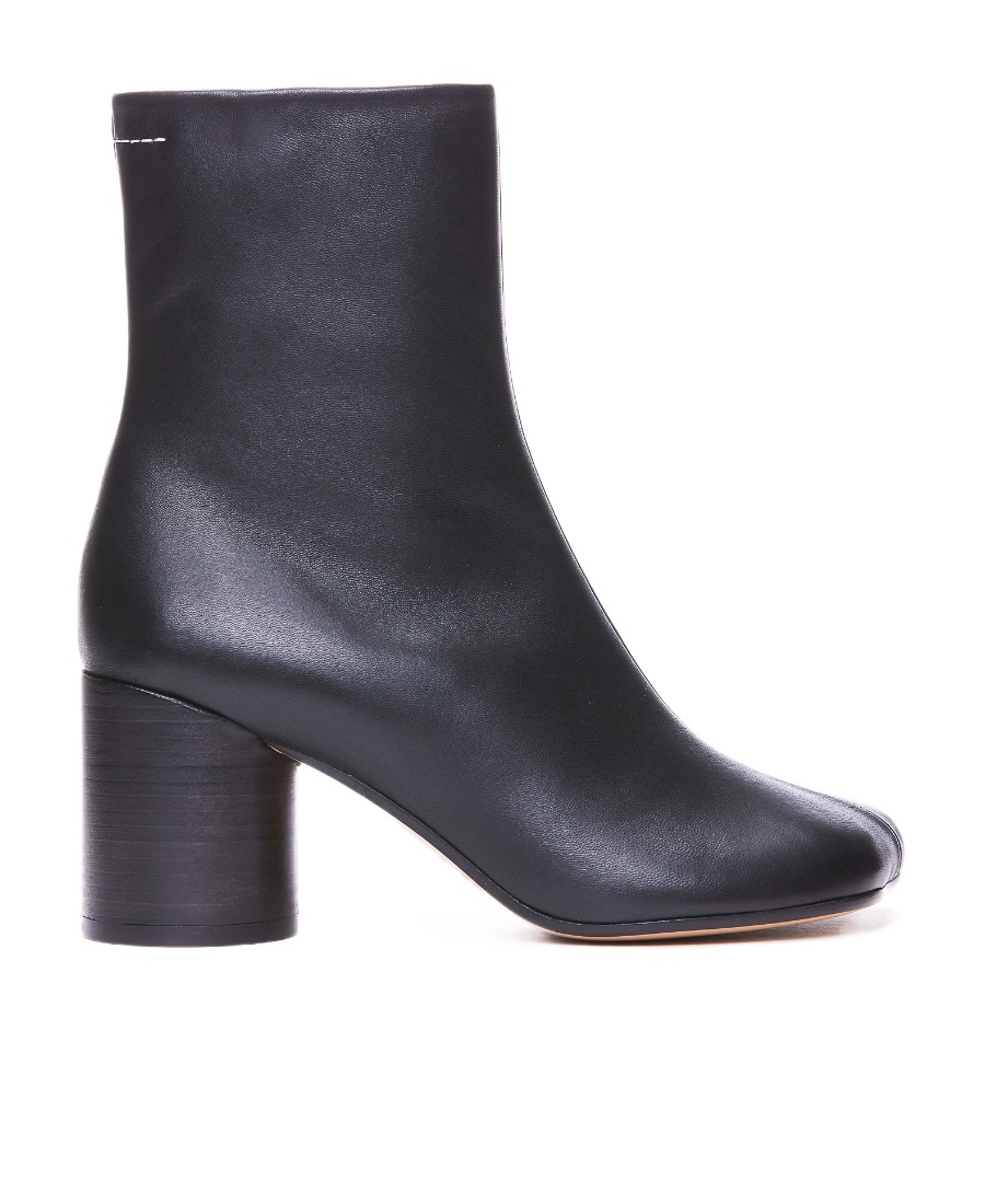 Mm6 Maison Margiela Mm6 By Maison Margiela Ankle Boots With Distinctive Seam Detail And Block Heel In Black