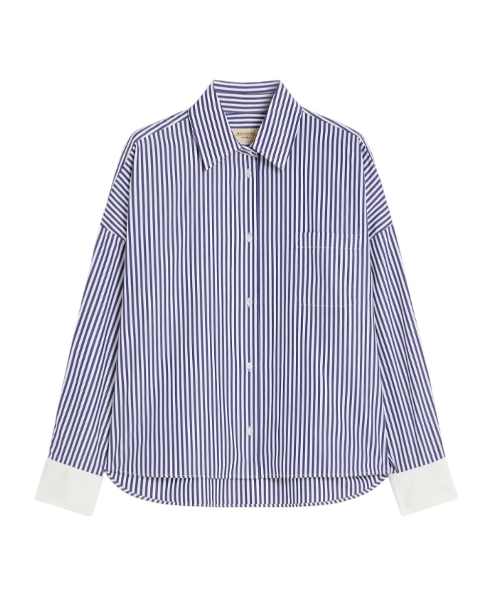 Weekend Max Mara Oversized Poplin Shirt In Purple